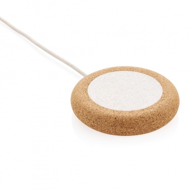 Logo trade promotional item photo of: Cork and Wheat 5W wireless charger